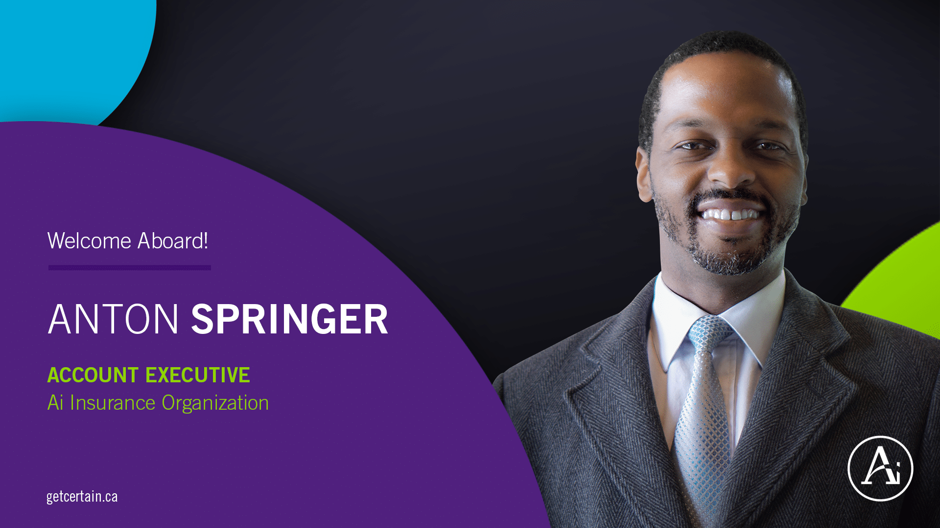Anton Springer joins Ai Insurance as the new Account Executive